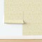 Floral Ditsy Flowers Spring Summer Mustard Fern Foliage Monochromatic Custom Removable Wallpaper by Spoonflower Peel & Stick Wallpaper 2FT Wide